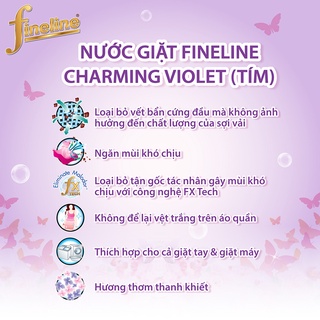 Chính Hãng - Nước Giặt đậm đặc Fineline túi 1250ml giúp quần áo trắng sáng lưu hương dài lâu
