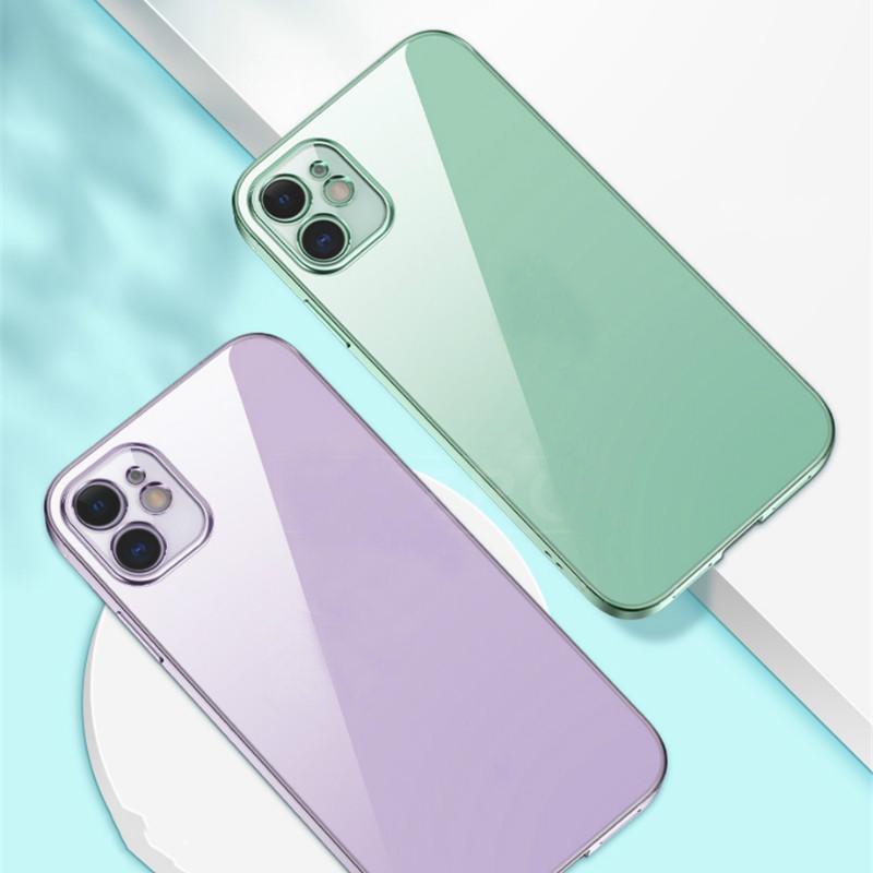Ốp điện thoại TPU trong suốt màu trơn cho compatible for Iphone 11 Pro X Xs Max Xr 6 7 8 Plus