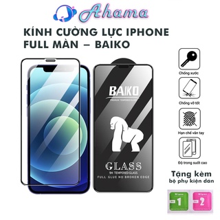 Kính Cường Lực Baiko Iphone Xsmax 14 pro max 13 Pro 13 Promax 11 Promax X Xs 7 Plus 8 Plus 12 Pro 12 Promax Full màn