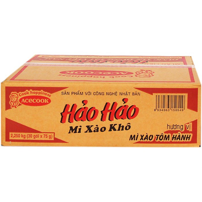 Thùng mì Hảo Hảo Xào Tôm hành 30 gói