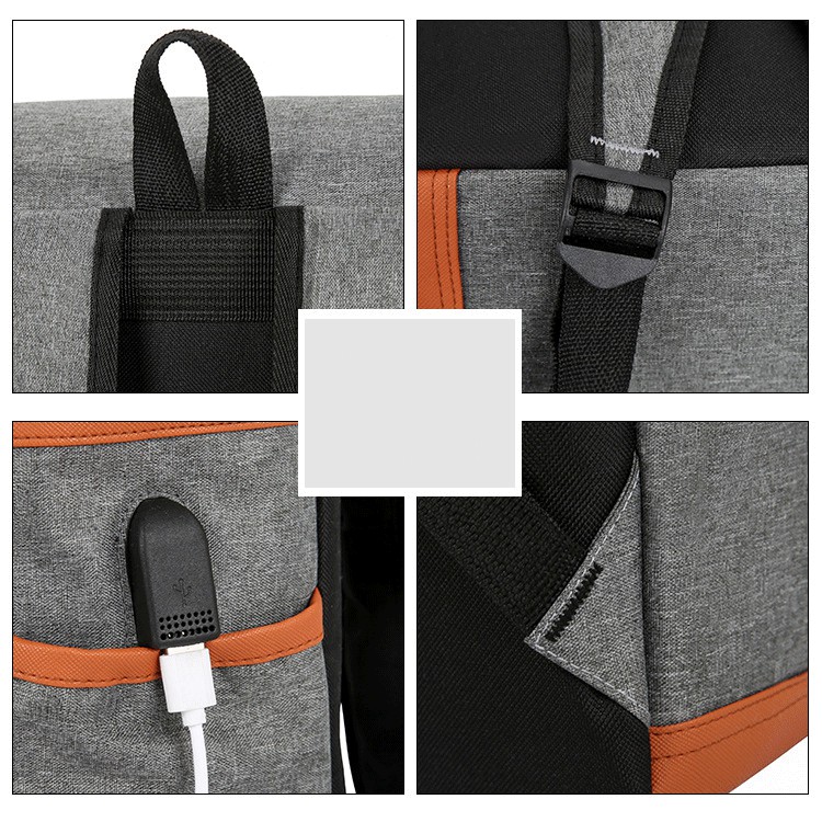 Set 3 túi Balo vải kaki cao cấp Đi học , đi làm cho sinh viên, học sinh, nhân viên công sở, ba lô máy tính laptop nam