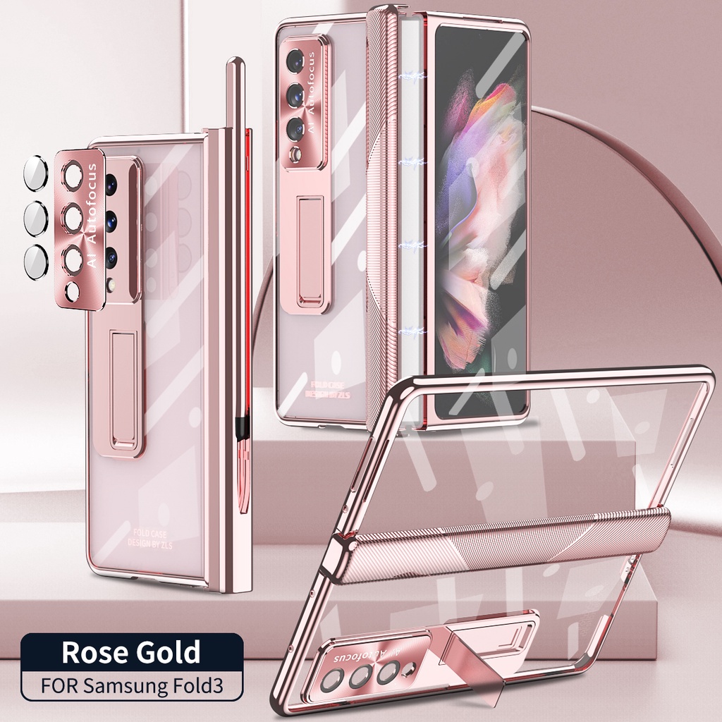 Bao Da Điện Thoại Nắp Gập Từ Tính Có Ngăn Đựng Bút Cho Samsung Galaxy Z Fold 3 3 W22 5G