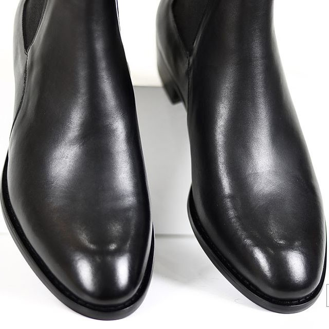 Giày Chelsea Boots nam công sở da bò nguyên tấm cao cấp đế gỗ nguyên khối cao 4.5cm tăng chiều cao dễ phối đồ