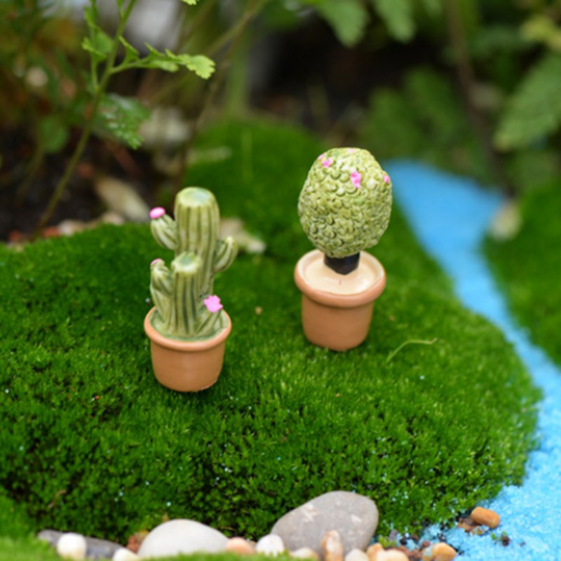 Đồ Trang Trí Hình Cây Xương Rồng Và Hoa Giả Cho Sân Vườn