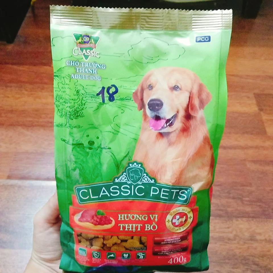Thức Ăn Cho Chó Lớn Trên 1 Tuổi Classic Adult Vị Thịt Bò 400g