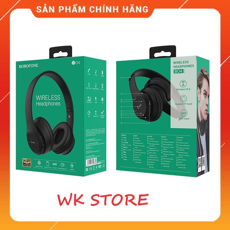 Tai nghe bluetooth chụp tai Borofone B04 V5.0 Kiểu Dáng Thể Thao, Âm Thanh Trung Thực,BH 1 năm | BigBuy360 - bigbuy360.vn