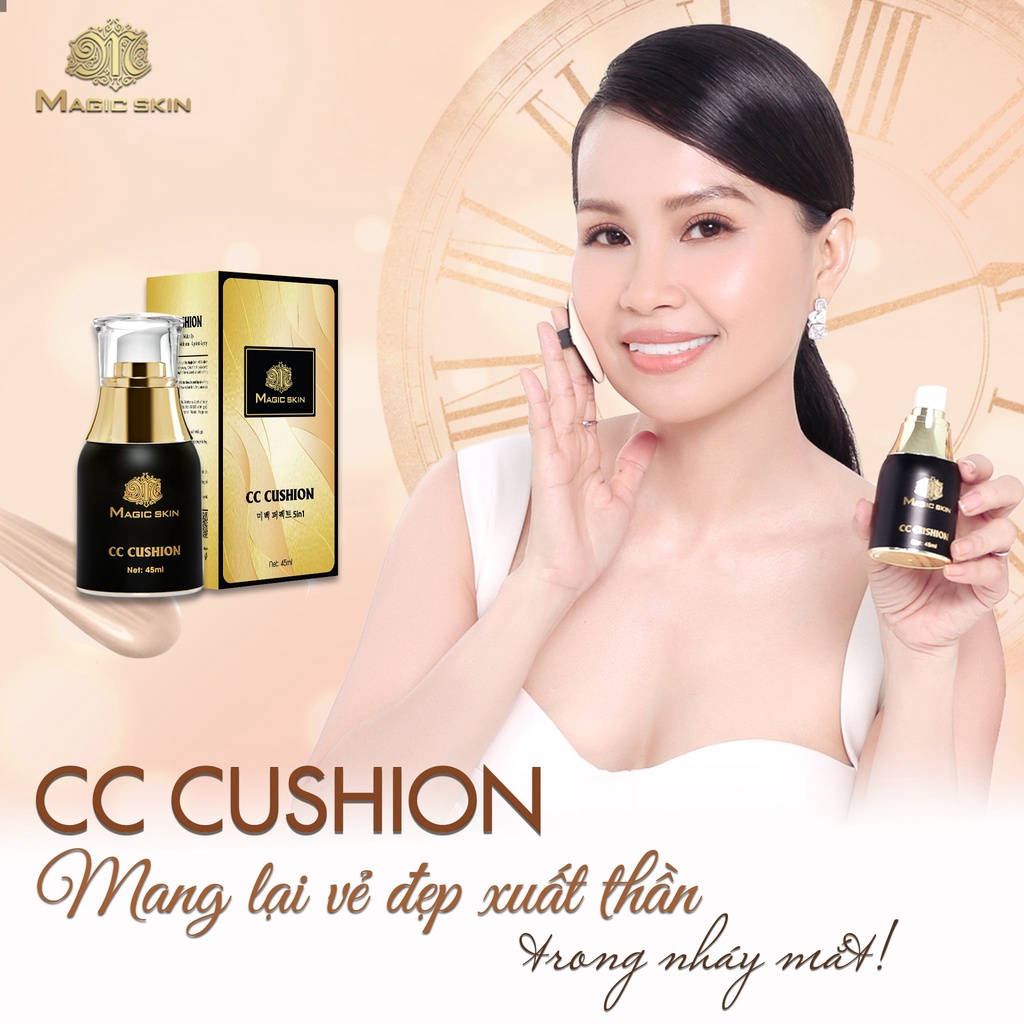CC Cushion Magic Skin| Kem nền trang điểm, chống nắng 5in1