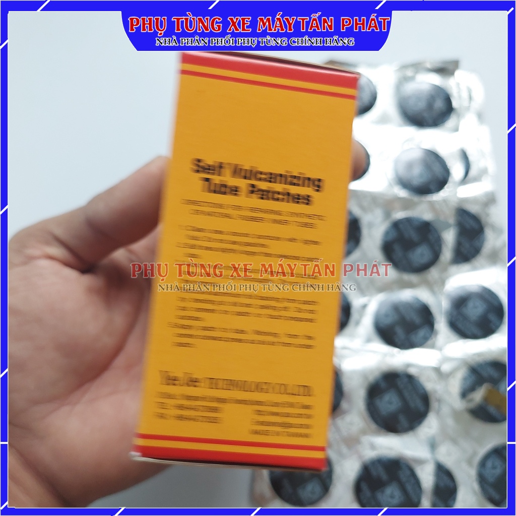 Hộp 96 miếng Tròn 32mm Chuyên Vá Vỏ - Ruột Xe Máy Ô tô Xe Hơi Lốp Không Ruột Chính Hãng Tawan - Đài Loan