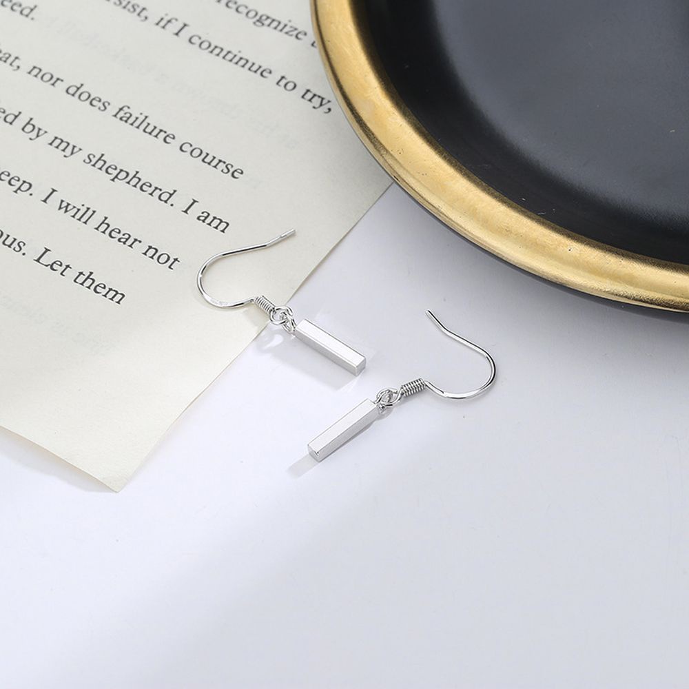 Khuyên Tai Dáng Dài Hình Chữ Nhật Bằng Đồng Thau Màu Sắc Cổ Điển Phong Cách Hàn Quốc Thời Trang Cho Nữ