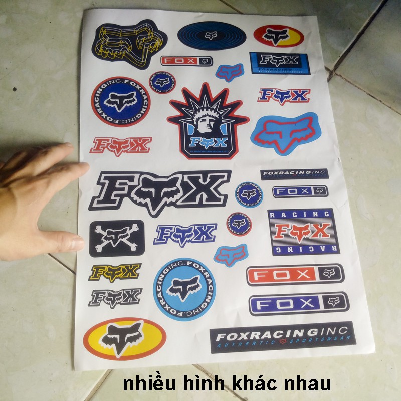 28 miếng sticker decal dán trang trí xe, mũ bảo hiểm,điện thoại, laptop