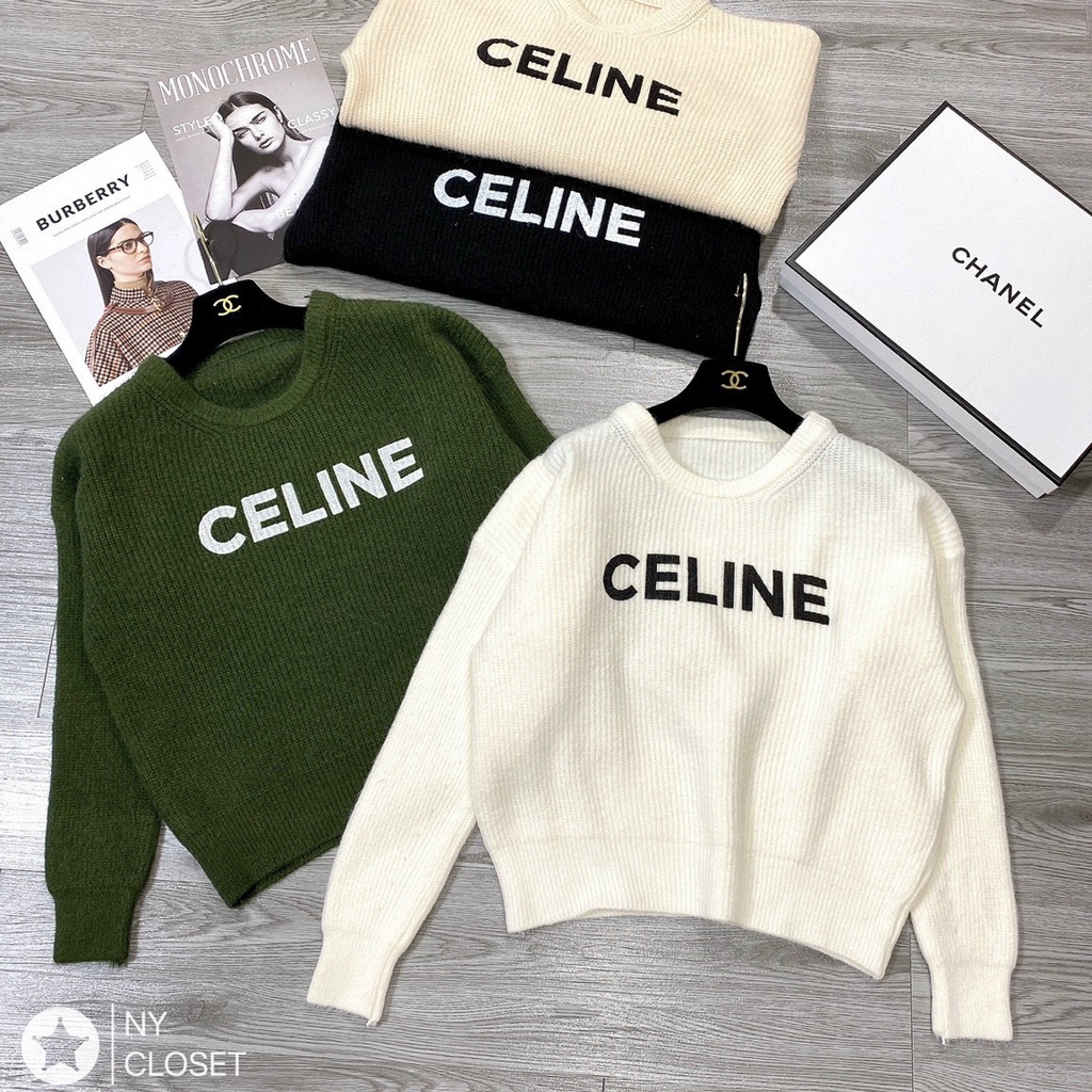 Áo len form rộng, áo len lông nữ cổ tròn len lông phẩy họa tiết in chữ phom to mặc thoải mái mix gì cũng đẹp hàng QCCC | BigBuy360 - bigbuy360.vn