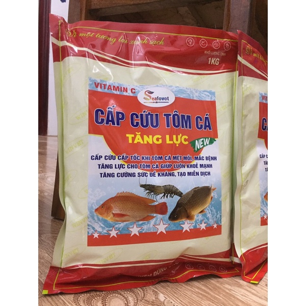 Vitamin C hàm lượng cao cho tôm cá 1kg Tăng lực trợ sức giảm stress bồi bổ cơ thể