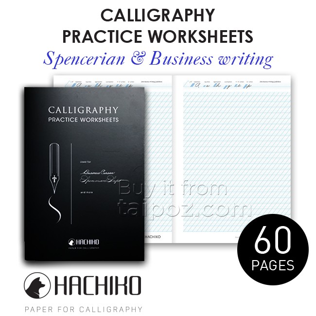 [ TAIPOZ ] - Sổ luyện viết CALLIGRAPHY - Spencerian & Business Cursive [ Hãng Hachiko ]