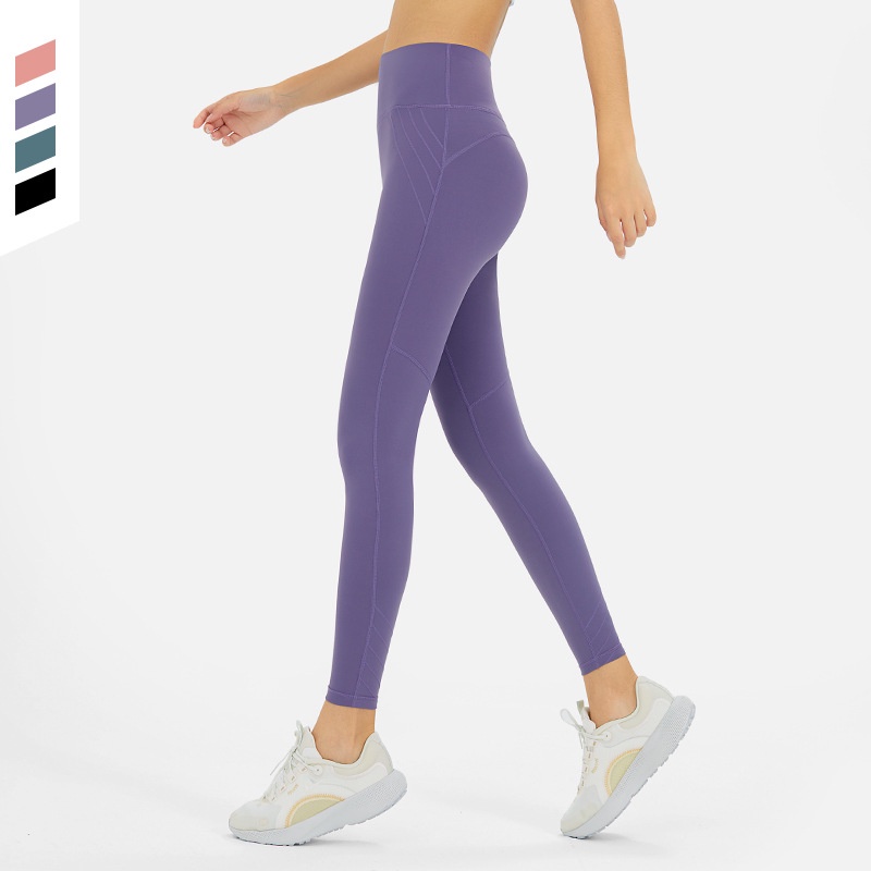 Quần Legging Thể Thao Lưng Cao Không Đường May Thời Trang Nữ