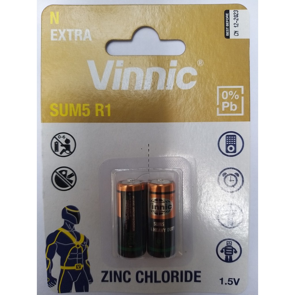 Vỉ 2 viên Pin R1 SUM5 Vinnic loại 1.5V