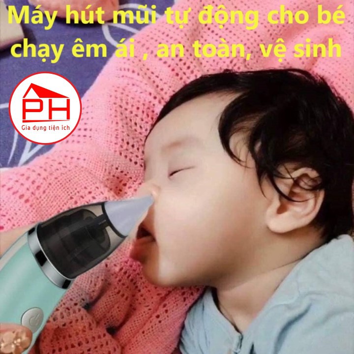 Máy hút mũi trẻ em điện tử LITTLE BEES (LB-1801) - Hút mũi trẻ sơ sinh tự động với đầu silicon siêu mềm, êm ái, an toàn