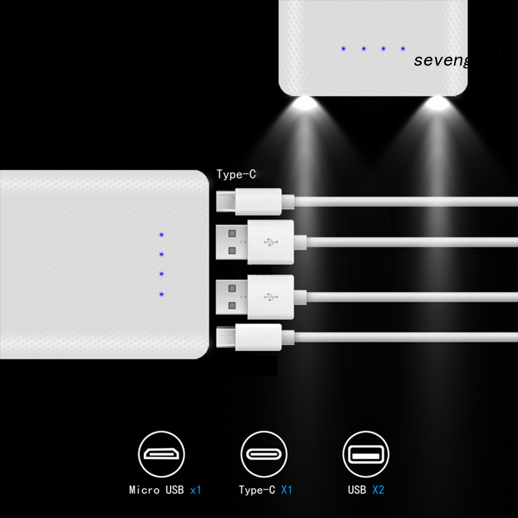 Hộp Sạc Dự Phòng Sev-Power Chống Trầy Abs Micro Usb Type-C 18650