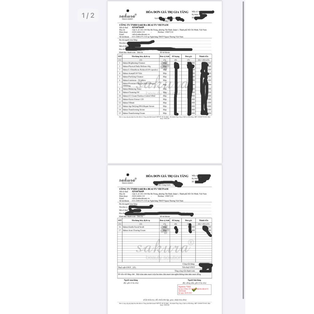Viên uống giảm nám chuyên sâu Sakura HCL