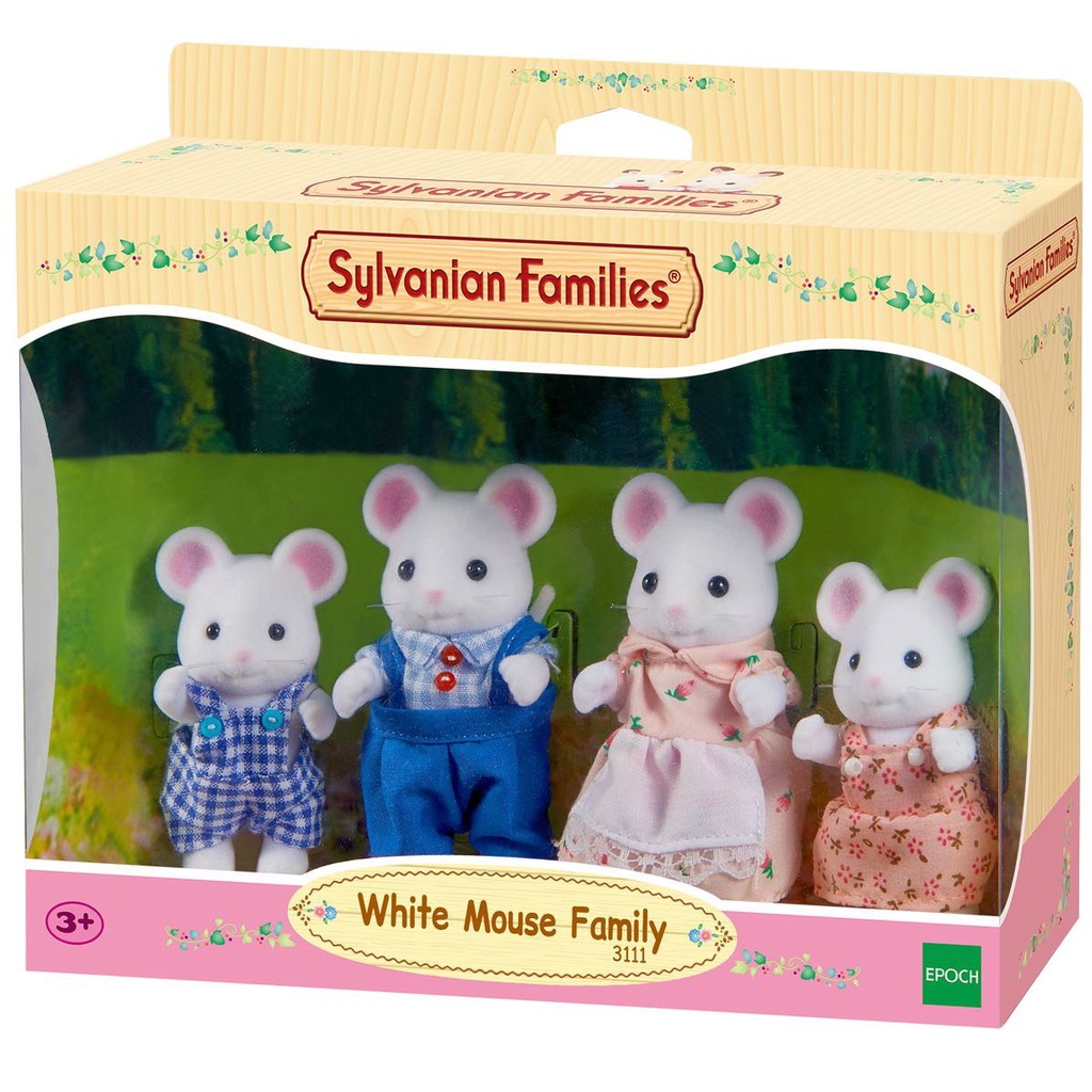 Đồ Chơi Sylvanian Families Gia Đình Chuột Trắng White Mouse Family