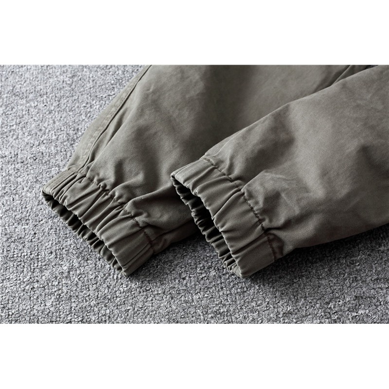 Quần Jogger kaki co giãn - Thiết kế khoá kéo lưng thun