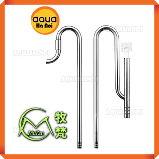 Bộ In Out inox Mufan Phi 12/16mm - Có Lọc Váng - Đầu Out Xoay 360 Độ dùng cho lọc thùng ngoài bể cá thủy sinh