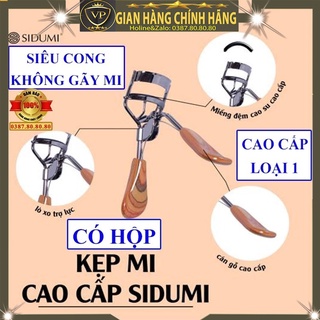 Dụng cụ kẹp bấm lông mi mắt cong tốt đồ bấm mi uốn mi nhấn mi nhựa và gỗ có hộp cao cấp chính hãng Sidumi hàn quốc mini
