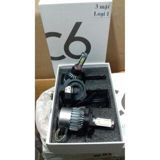 Đèn pha Led C6 H4 3tim Giá 1 Cặp(Full phụ kiện) Mua 10 tặng 1
