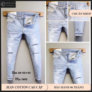 QUẦN JEAN NAM HÀNG SHOP CHUẨN FORM ĐẸP - COTTON CO DÃN - MUA NGAY - JTA12A