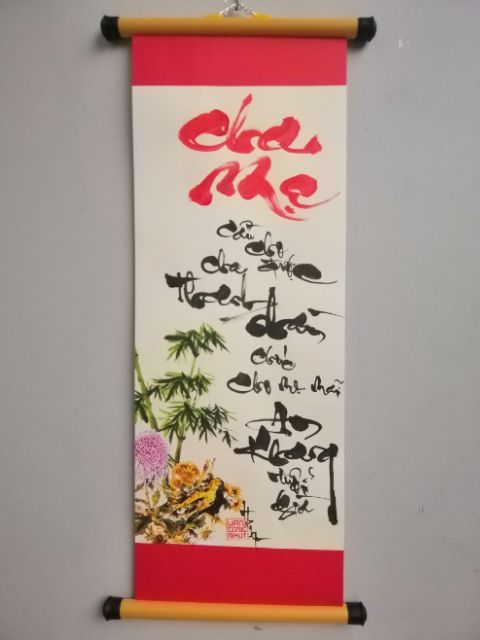 Tranh thư Pháp về CHA MẸ nhiều mẫu