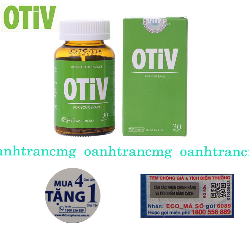 (CHÍNH HÃNG) Otiv - Thuốc Bổ Tuần Hoàn Não H30v