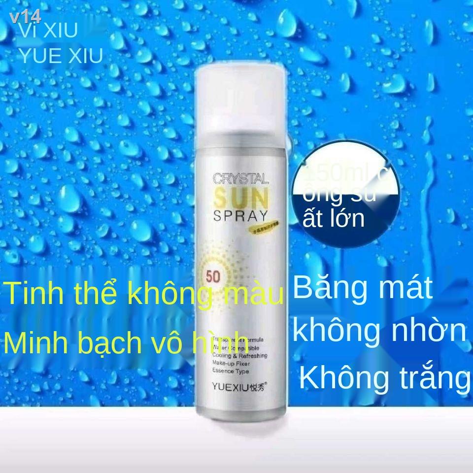 ♗۞✐Xịt chống nắng không màu trong suốt làm trắng da dưỡng ẩm thấm nước trang điểm tia cực tím nữ