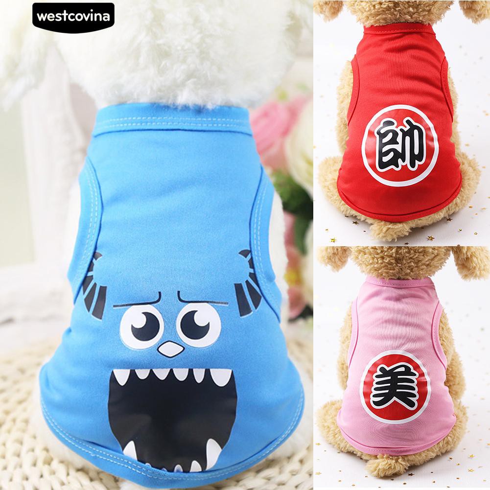 Áo Thun In Chữ Trung Hoa Đáng Yêu Cho Thú Cưng