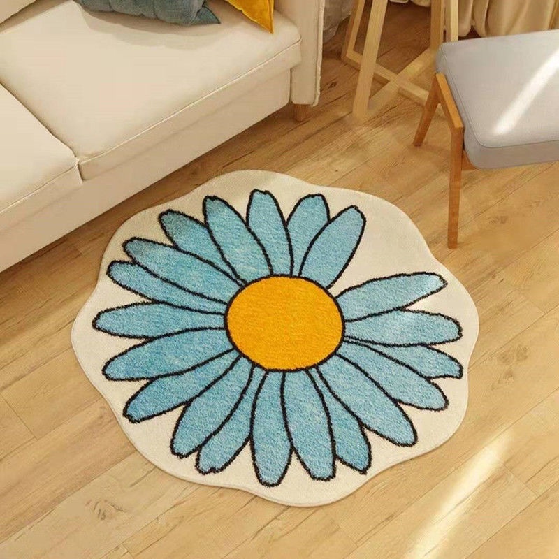 Thảm Trải Sàn Hình Tròn Cỡ Lớn Chất Liệu Dày Dặn Thấm Hút Tiện Dụng Cho Gia Đình