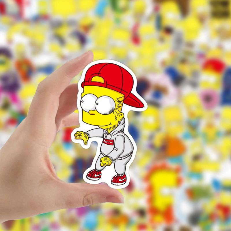 [B15] 10 Sticker SIMPSON Chống Thấm Nước Dán Vali, Laptop,Nón Bảo Hiểm...Ins Giasico