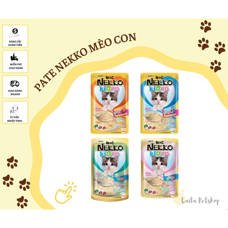 Pate mèo Nekko nhập Thái Lan  gói 70 gram ❤ FREESHIP ❤