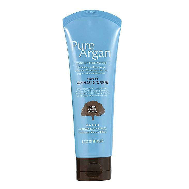 Gel tẩy da chết tinh dầu Argan Welcos Pure Tone Up Hàn Quốc 120gr