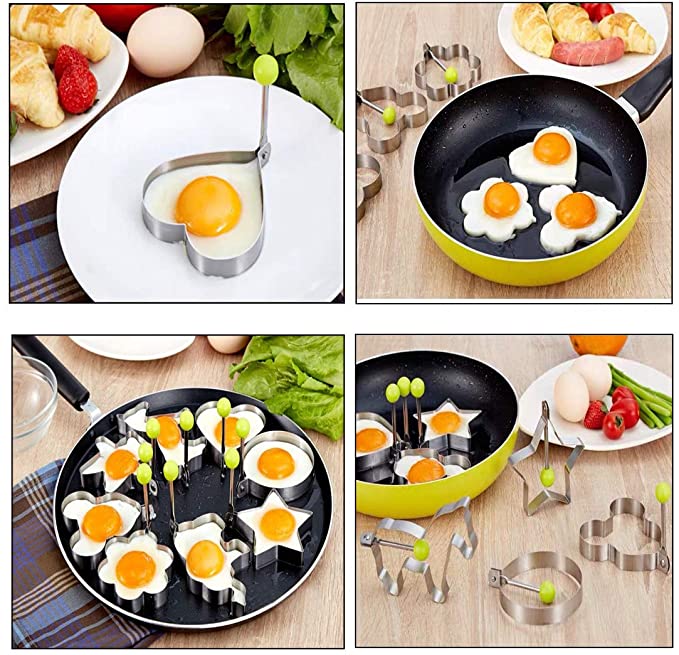 Khuôn Chiên Trứng Hình Tròn Bằng Thép Không Gỉ Tiện Lợi