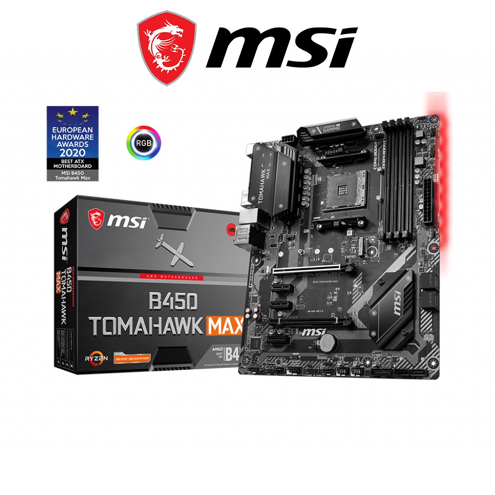 Bo mạch chủ Mainboard MSI B450 TOMAHAWK MAX AMD B450, Socket AM4, ATX, 4 khe RAM DDR4