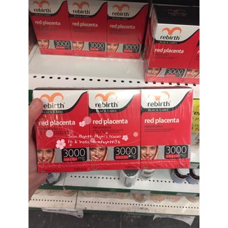 Viên thuốc uống Nhau Thai Cừu đỏ Rebirth Black Label Red Placenta Natural Plus 3000mg 100 viên