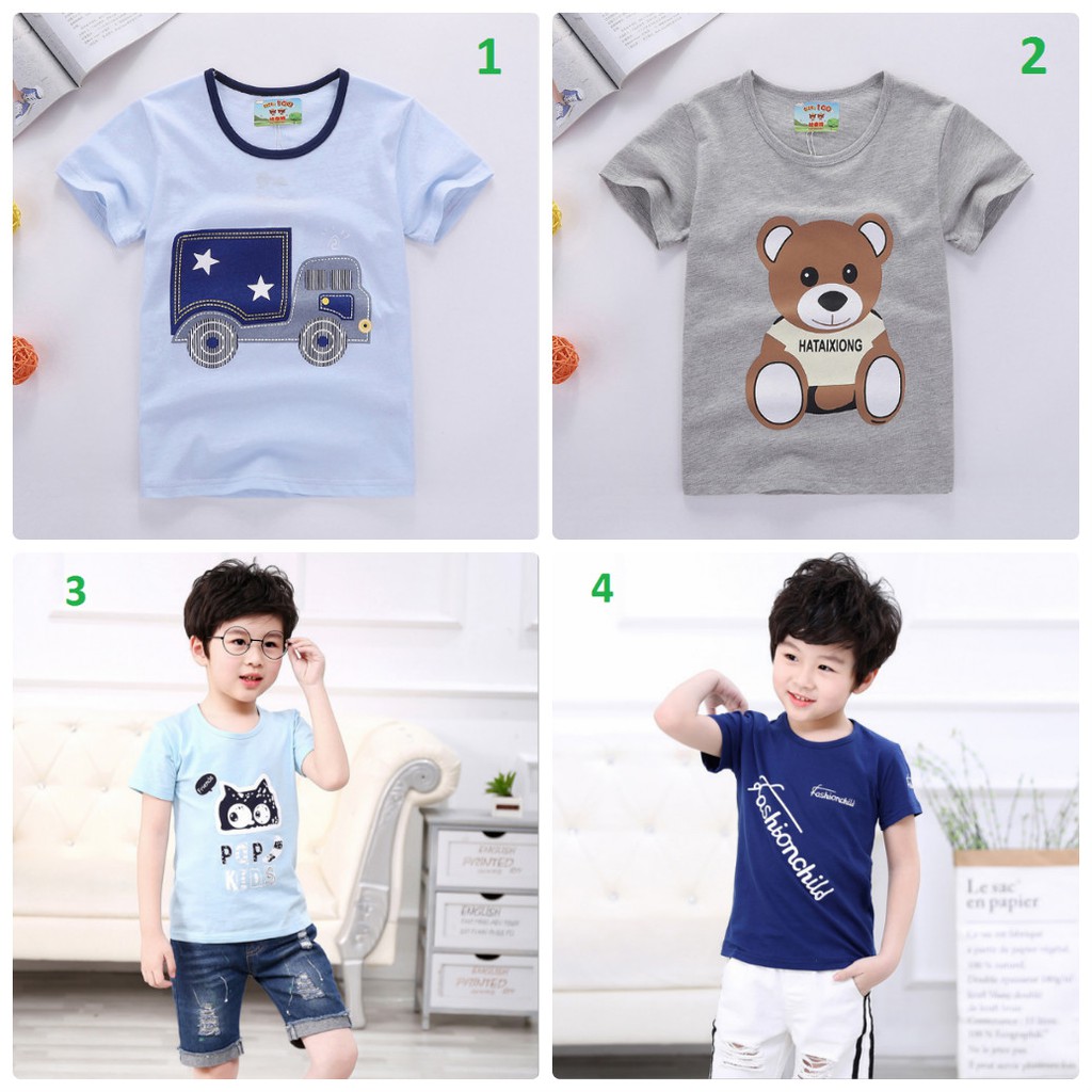 Áo phông kẻ ngangcho bé ninja