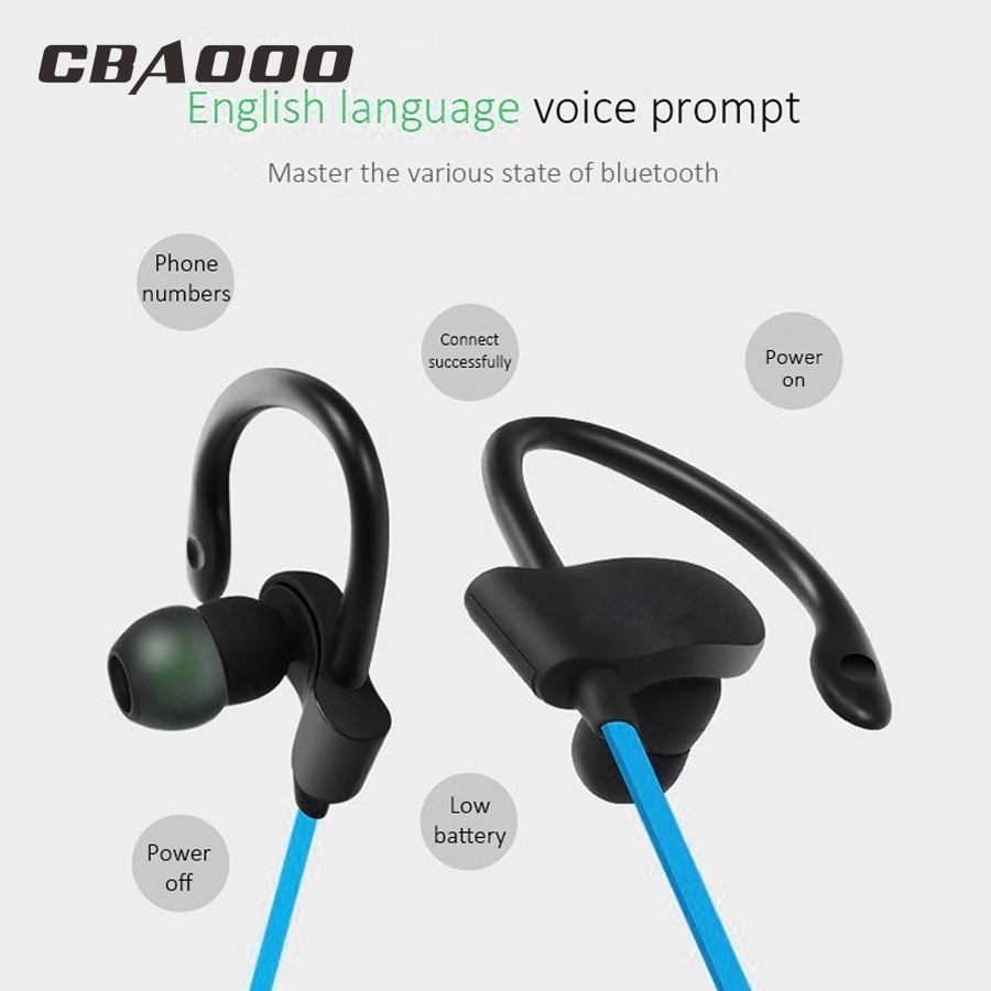 Tai nghe thể thao Bluetooth V4.1 có móc vành tai sử dụng cho điện thoại thông minh