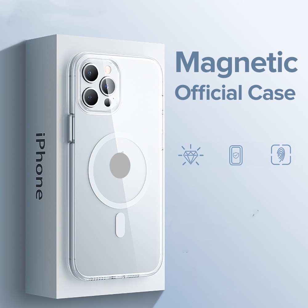 Ốp Điện Thoại Trong Suốt Từ Tính Cho iPhone 13 12 11 Pro MAX 12 Mini XS MAX XR X 7 8 Plus SE 2020