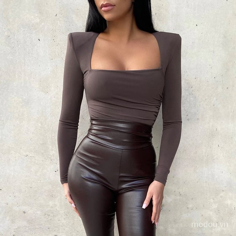 Bộ Bodysuit Một Mảnh Cổ Chữ V Có Miếng Lót Ngực Q8Rt | BigBuy360 - bigbuy360.vn