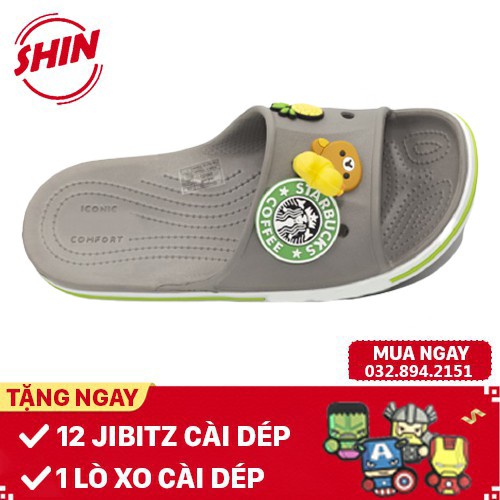 dép lê crossFREESHIPdép lê cross dạng baya họa tiết xám viền xanh SHINGB61 tặng thêm 12 sticker cross