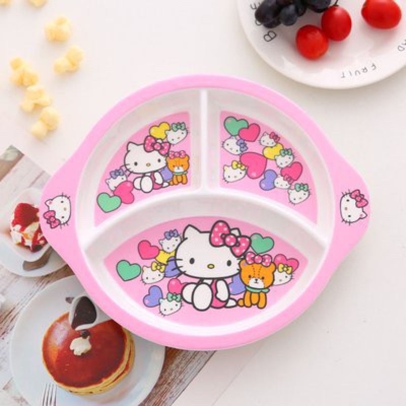 Dĩa khay 3 ngăn Hello Kitty - Doremon Doraemon