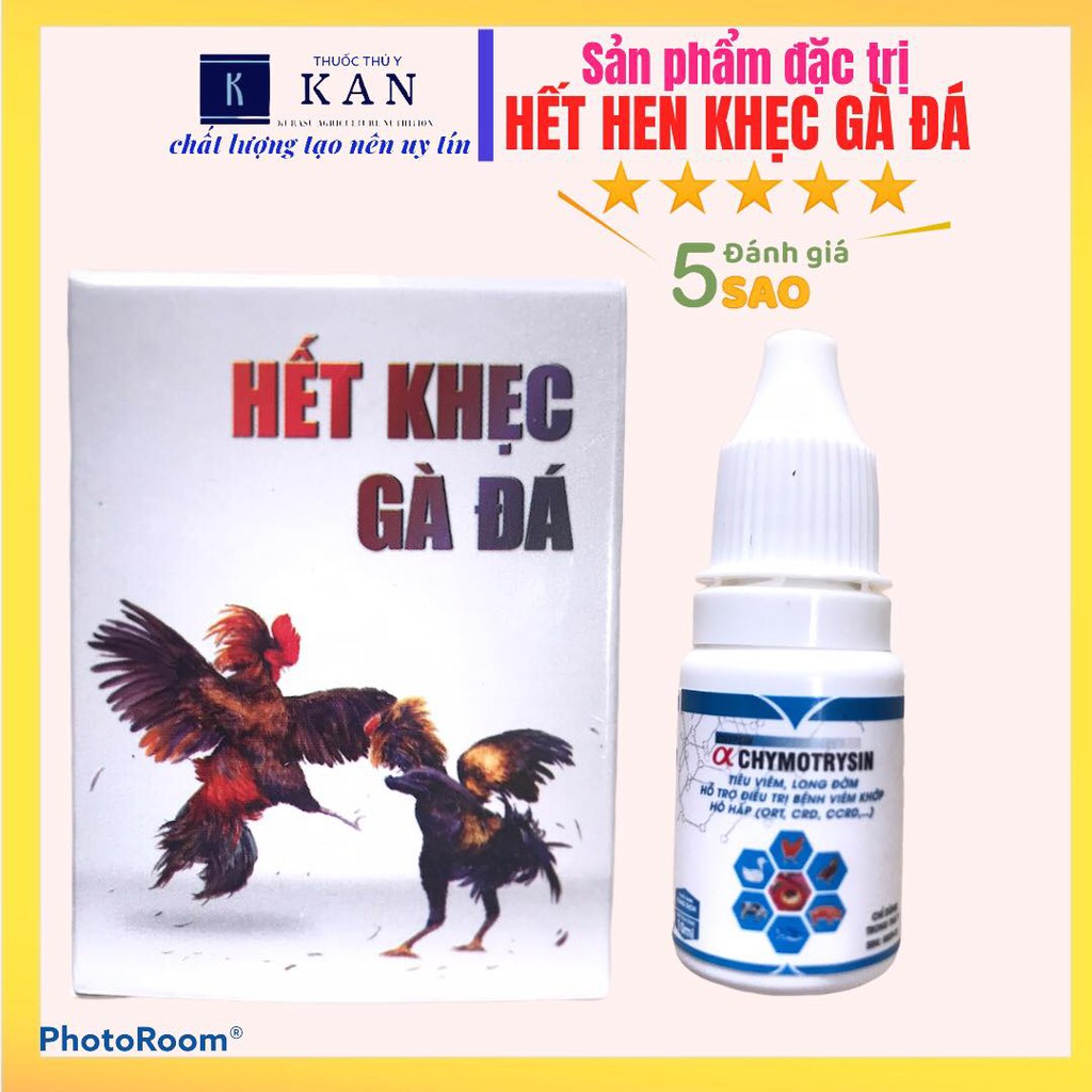 Thuốc nhỏ đặc trị hen khẹc, tụ huyết trùng, sưng mặt, sưng phù vết thương cho gà chọi (gà đá)
