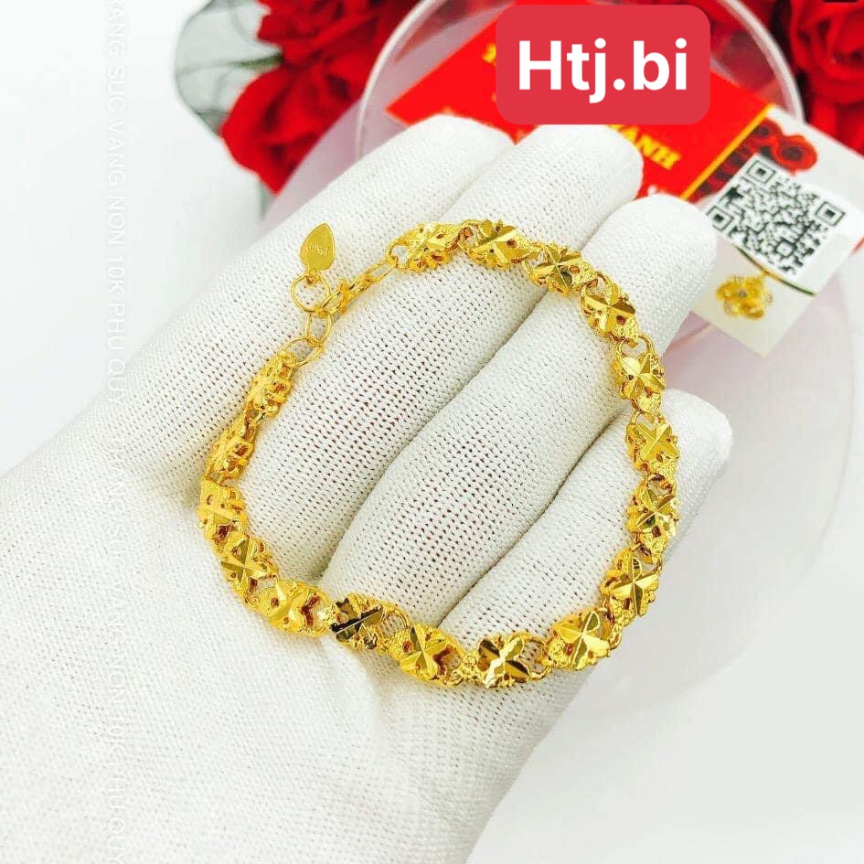 Lắc tay nữ mạ vàng bản nhỏ xinh xắn htj