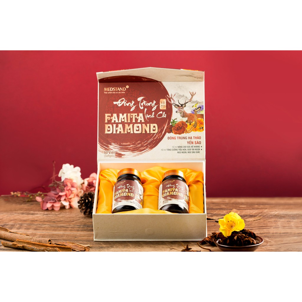 Đông trùng linh chi FAMITA DIAMOND - Đông trùng hạ thảo yến sào