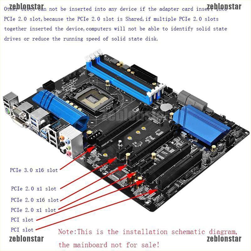 ❤Thẻ ChuyểN ĐổI star NVMe AHCI PCIE x4 M.2 NGFF SSD Sang PCIE 3.0 x4