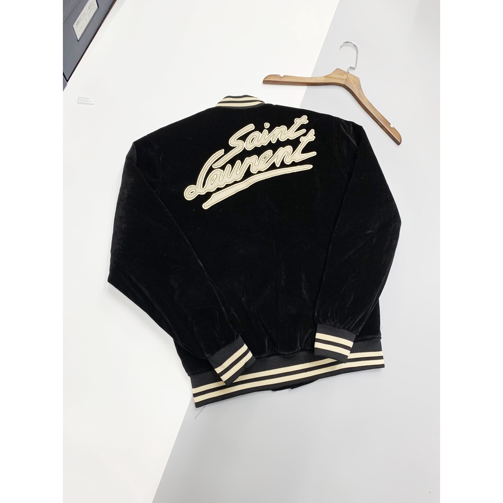 Áo khoác nam bomber nhung santlauren